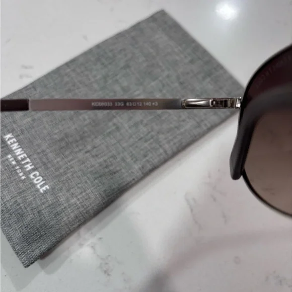 Kenneth Cole Gray Aviator Sunglasses - Picture 2 of 4